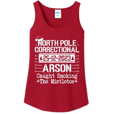 North Pole Correctional Arson Matching Family Christmas Ladies Essential Tank