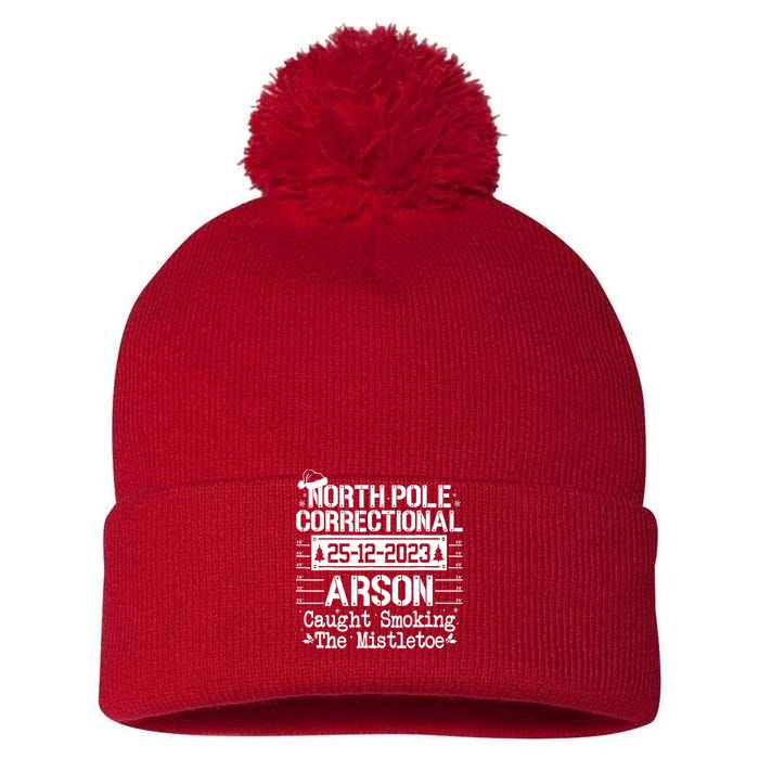 North Pole Correctional Arson Matching Family Christmas Pom Pom 12in Knit Beanie