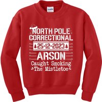 North Pole Correctional Arson Matching Family Christmas Kids Sweatshirt