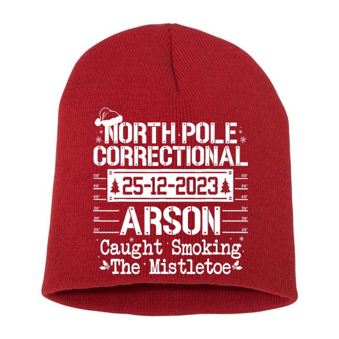 North Pole Correctional Arson Matching Family Christmas Short Acrylic Beanie