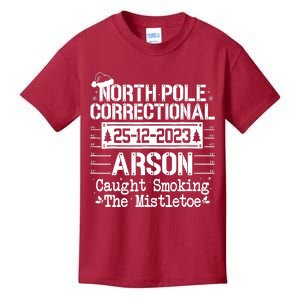 North Pole Correctional Arson Matching Family Christmas Kids T-Shirt