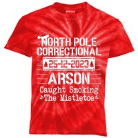 North Pole Correctional Arson Matching Family Christmas Kids Tie-Dye T-Shirt