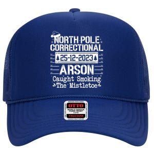 North Pole Correctional Arson Matching Family Christmas High Crown Mesh Back Trucker Hat