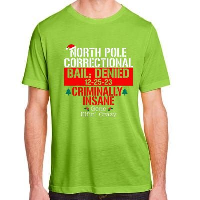 North Pole Correctional Bail Denied Criminally Insane Gone Adult ChromaSoft Performance T-Shirt