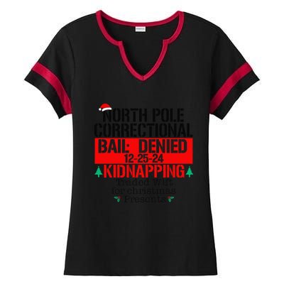 North Pole Correctional Kidnapping Traded Wift For Christmas Ladies Halftime Notch Neck Tee