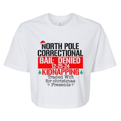 North Pole Correctional Kidnapping Traded Wift For Christmas Bella+Canvas Jersey Crop Tee