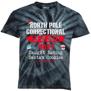 North Pole Correctional Theft Caught Eating Santa's Cookies Kids Tie-Dye T-Shirt