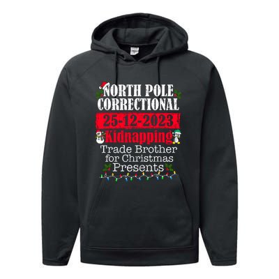 North Pole Correctional Kidnapping Traded Brother Christmas Performance Fleece Hoodie