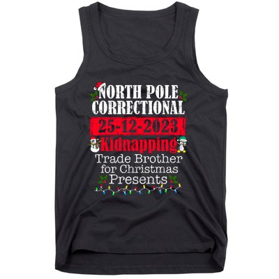 North Pole Correctional Kidnapping Traded Brother Christmas Tank Top