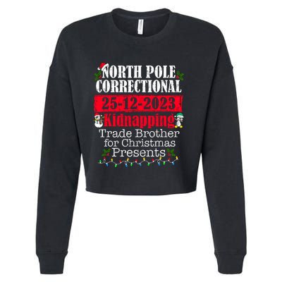 North Pole Correctional Kidnapping Traded Brother Christmas Cropped Pullover Crew