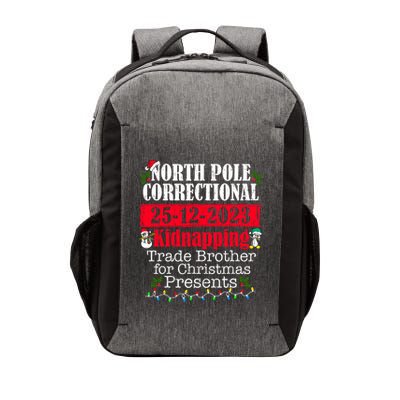 North Pole Correctional Kidnapping Traded Brother Christmas Vector Backpack