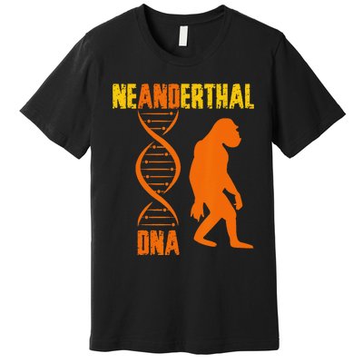 Neanderthal Primate Cave DNA Genetics Paleoanthropology Premium T-Shirt