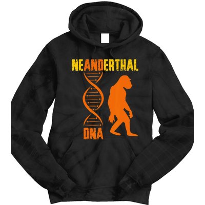 Neanderthal Primate Cave DNA Genetics Paleoanthropology Tie Dye Hoodie