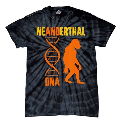 Neanderthal Primate Cave DNA Genetics Paleoanthropology Tie-Dye T-Shirt