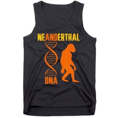 Neanderthal Primate Cave DNA Genetics Paleoanthropology Tank Top