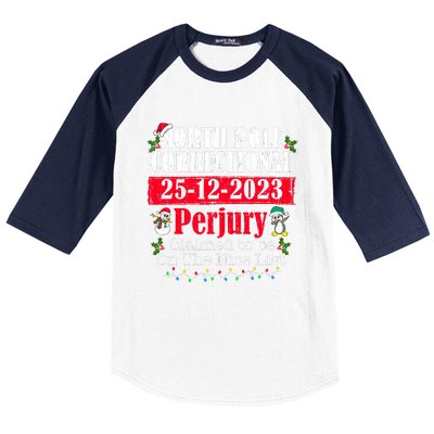 North Pole Correctional Perjury Family Matching Christmas Baseball Sleeve Shirt