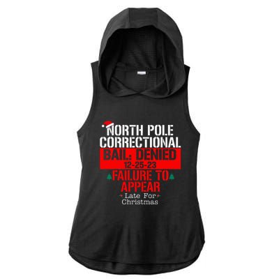 North Pole Correctional Bail Denied Failure To Appear Ladies PosiCharge Tri-Blend Wicking Draft Hoodie Tank