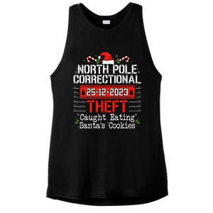 North Pole Correctional Theft Fun Matching Family Christmas Ladies PosiCharge Tri-Blend Wicking Tank