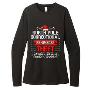 North Pole Correctional Theft Fun Matching Family Christmas Womens CVC Long Sleeve Shirt