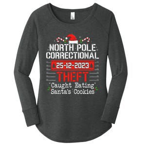 North Pole Correctional Theft Fun Matching Family Christmas Women's Perfect Tri Tunic Long Sleeve Shirt