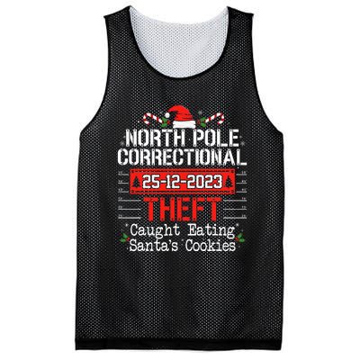 North Pole Correctional Theft Fun Matching Family Christmas Mesh Reversible Basketball Jersey Tank