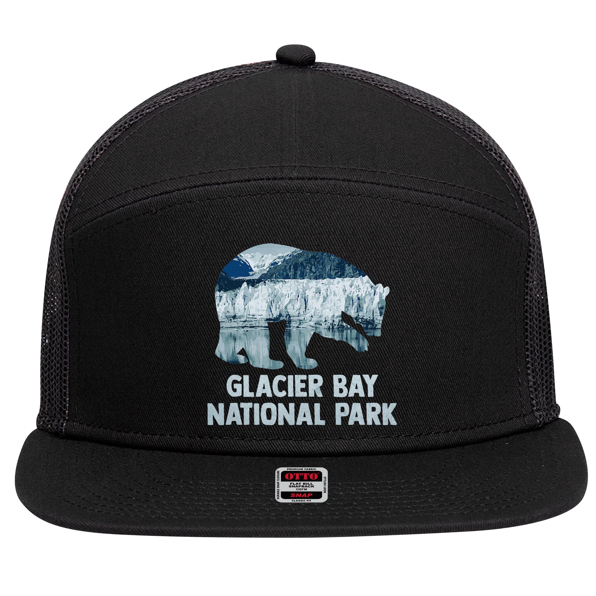 National Park Conservation Glacier Bay National Park 7 Panel Mesh Trucker Snapback Hat