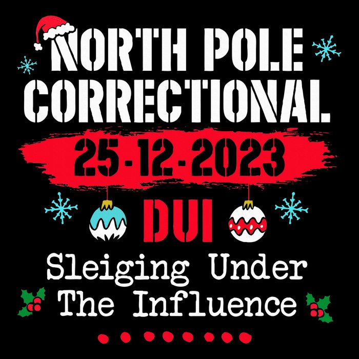 North Pole Correctional Dui Sleiging Under The Influence Bucket Hat