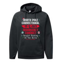 North Pole Correctional Disorderly Conduct Caught Elves Xmas Performance Fleece Hoodie