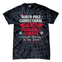 North Pole Correctional Disorderly Conduct Caught Elves Xmas Tie-Dye T-Shirt