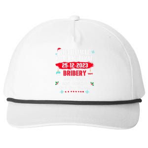 North Pole Correctional Bribery left milk cookies for santa Snapback Five-Panel Rope Hat