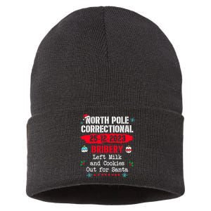 North Pole Correctional Bribery left milk cookies for santa Sustainable Knit Beanie