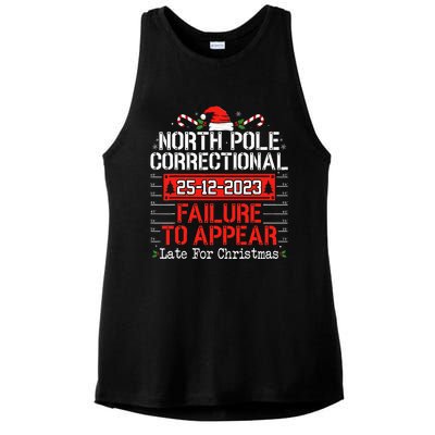 North Pole Correctional Failure To Appear Family Christmas Ladies PosiCharge Tri-Blend Wicking Tank