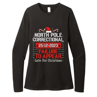 North Pole Correctional Failure To Appear Family Christmas Womens CVC Long Sleeve Shirt