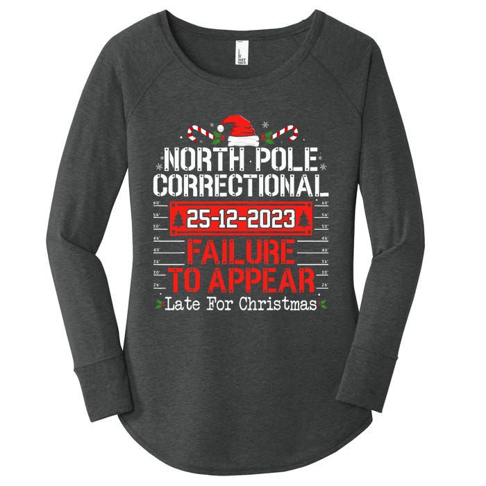 North Pole Correctional Failure To Appear Family Christmas Women's Perfect Tri Tunic Long Sleeve Shirt