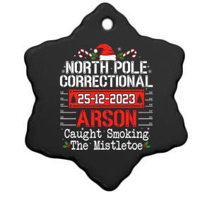 North Pole Correctional Arson Matching Family Christmas Ceramic Star Ornament