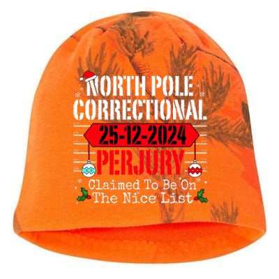 North Pole Correctional Perjury Christmas Holiday Pajamas Kati - Camo Knit Beanie