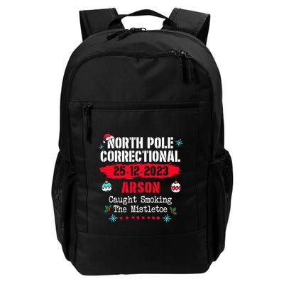 North Pole Correctional Arson caught smoking the mistletoe Backpack