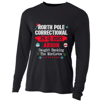 North Pole Correctional Arson caught smoking the mistletoe Cooling Performance Long Sleeve Crew