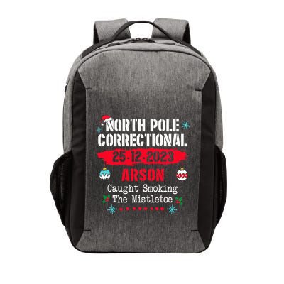 North Pole Correctional Arson caught smoking the mistletoe Vector Backpack