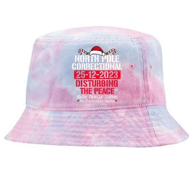 North Pole Correctional Disturbing Peace Family Christmas Tie-Dyed Bucket Hat