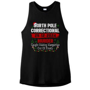 North Pole Correctional Murder Caught Making Margaritas Xmas Ladies PosiCharge Tri-Blend Wicking Tank