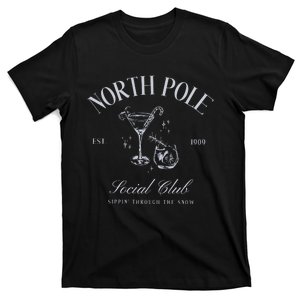 North Pole Club Christmas Cocktail Social Club T-Shirt