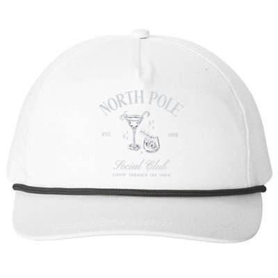 North Pole Club Christmas Cocktail Social Club Snapback Five-Panel Rope Hat