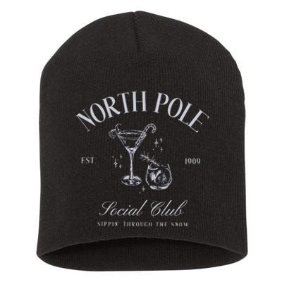 North Pole Club Christmas Cocktail Social Club Short Acrylic Beanie