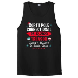 North Pole Correctional Treason DoesnT Believe Santa Claus PosiCharge Competitor Tank