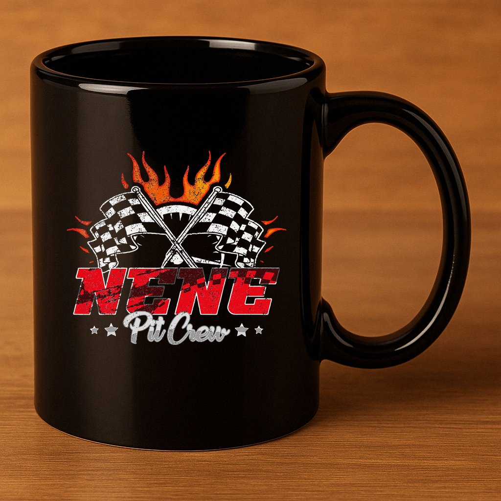 Nene Pit Crew Race Car Birthday Party Racing Family 11oz C Handle Ceramic Mug