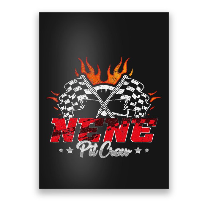 Nene Pit Crew Race Car Birthday Party Racing Family Poster
