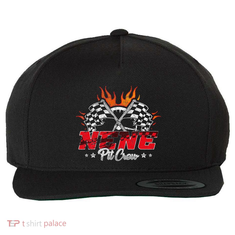 Nene Pit Crew Race Car Birthday Party Racing Family Wool Snapback Cap