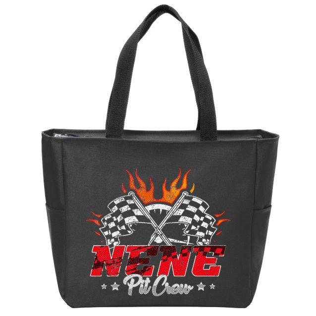 Nene Pit Crew Race Car Birthday Party Racing Family Zip Tote Bag