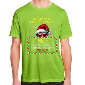 North Pole Correctional Theft Funny Santa Christmas Pajamas Adult ChromaSoft Performance T-Shirt